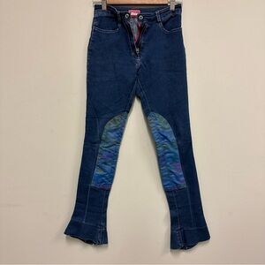 ModJods Equestrian Flared Denim with Watercolor Patches